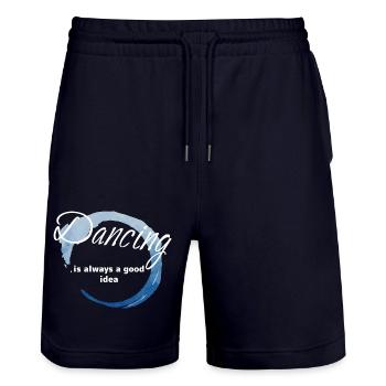 Dancing Dance Music - Stanley/Stella Unisex Bio Joggingshorts Trainer  - Dark navy - Vorne - Nik (191cm) & Marisol (170cm)