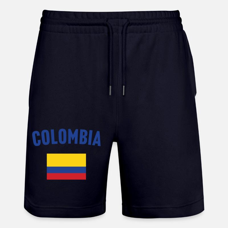 Drapeau de la Colombie - Short de jogging bio TRAINER Stanley/Stella unisexe - marine foncé