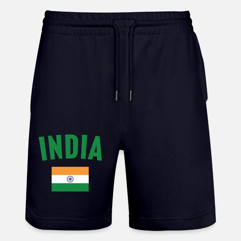Drapeau de l’Inde - Short de jogging bio TRAINER Stanley/Stella unisexe - marine foncé