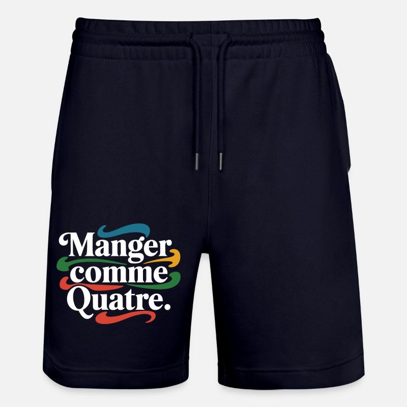 Manger comme quatre - Short de jogging bio TRAINER Stanley/Stella unisexe - marine foncé