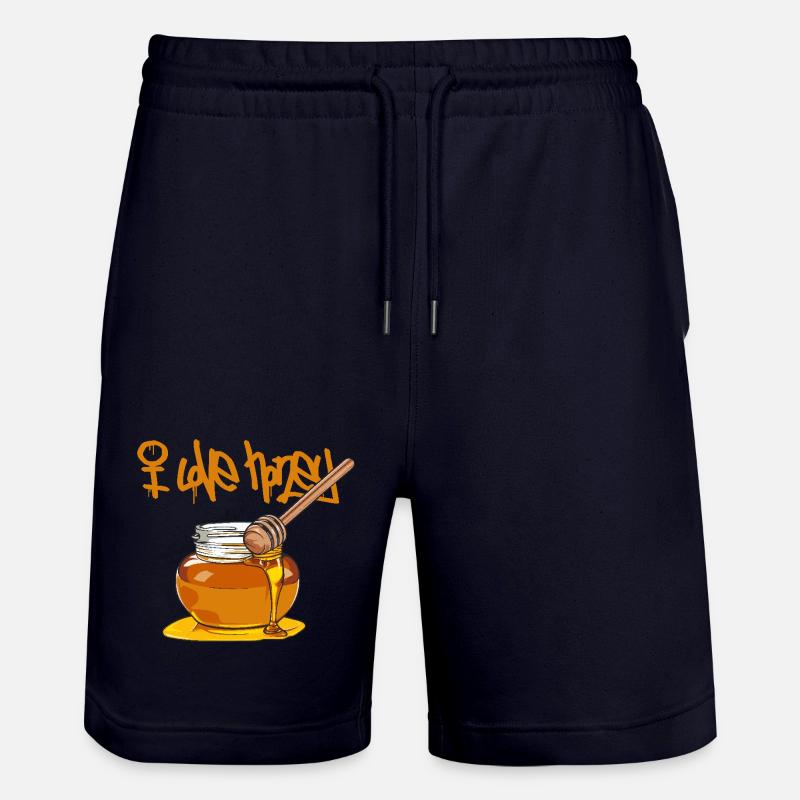 J’adore le miel // Illustration - Short de jogging bio TRAINER Stanley/Stella unisexe - marine foncé