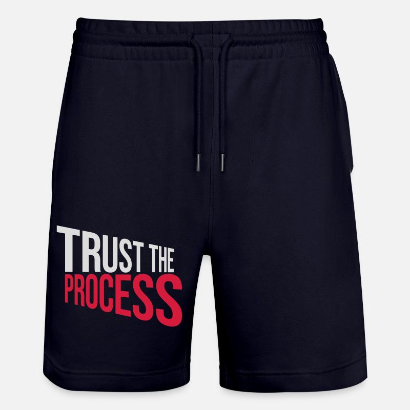 trust the process Zitat - Stanley/Stella Unisex Bio Joggingshorts Trainer  - Dark navy