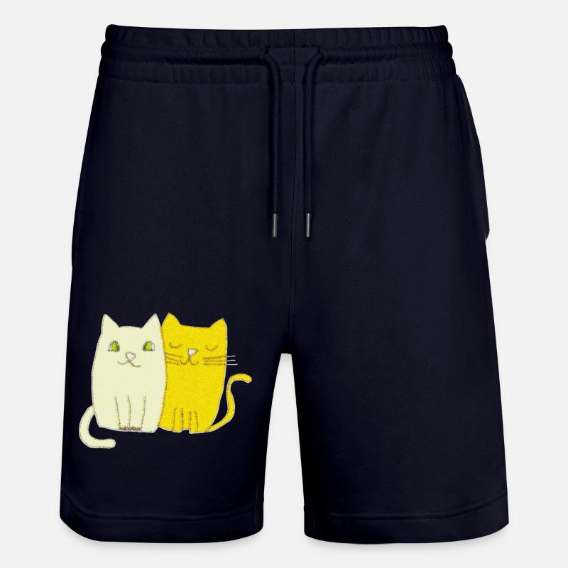 Impressionnisme de chat - Short de jogging bio TRAINER Stanley/Stella unisexe - marine foncé