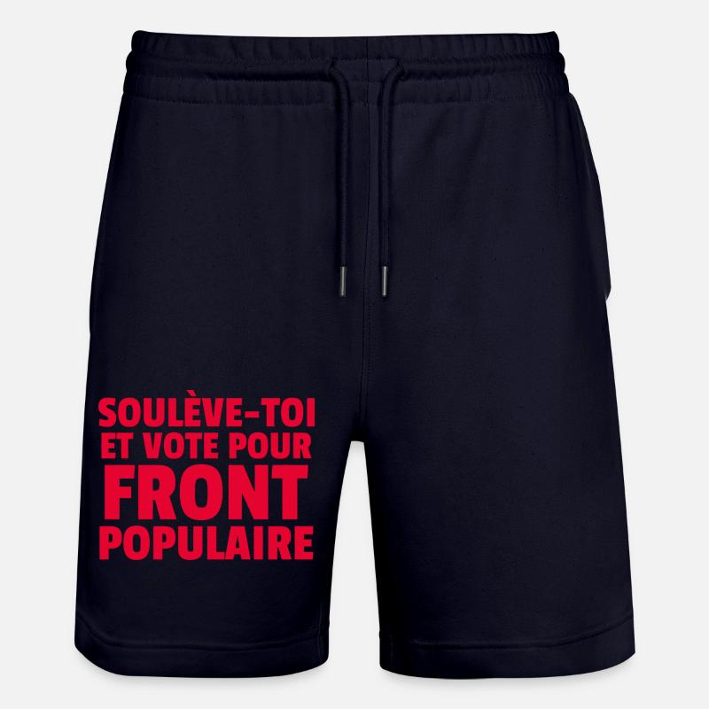Front populaire - élections législatives 2024 - Short de jogging bio TRAINER Stanley/Stella unisexe - marine foncé