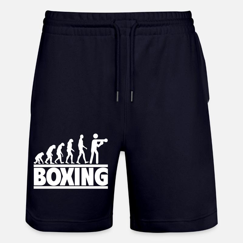 Boxen-Evolution: Vom Menschen zum Boxer - Stanley/Stella Unisex Bio Joggingshorts Trainer  - Dark navy