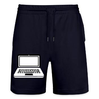 ordinateur portable - Short de jogging bio TRAINER Stanley/Stella unisexe - marine foncé - Devant - Nik (191cm) & Marisol (170cm)