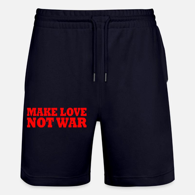 Make love not war - Short de jogging bio TRAINER Stanley/Stella unisexe - marine foncé