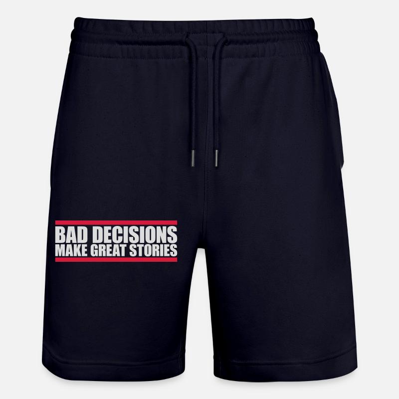 Mauvaises décisions Bonnes histoires - Short de jogging bio TRAINER Stanley/Stella unisexe - marine foncé