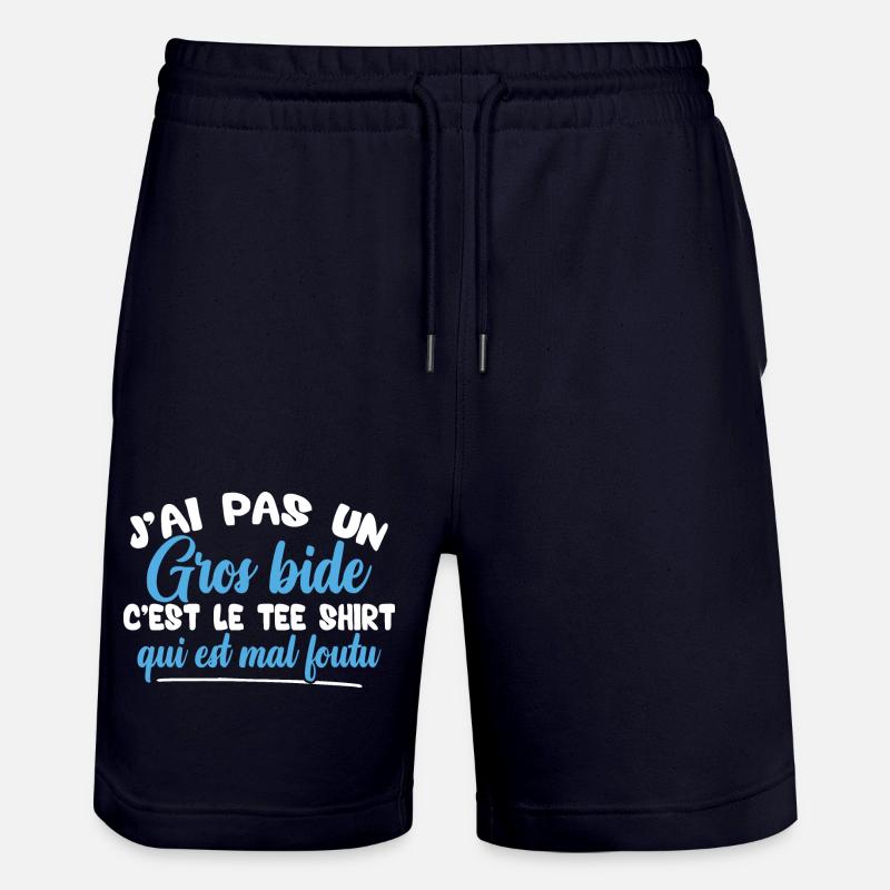 J'ai pas un gros bide - Short de jogging bio TRAINER Stanley/Stella unisexe - marine foncé