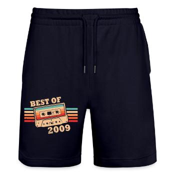 Best Of 2009 Vintage Rétro Cassette - Short de jogging bio TRAINER Stanley/Stella unisexe - marine foncé - Devant - Nik (191cm) & Marisol (170cm)