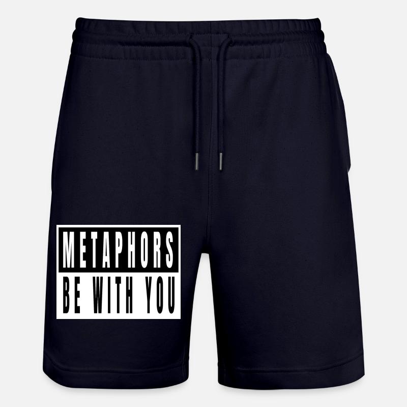 writing book lover creativewriting coffeecups - Stanley/Stella Trainer Unisex Organic Jogging Shorts - dark navy