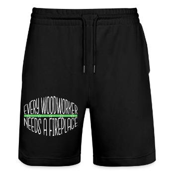 funny quote counterculture funky pride cool happy - Stanley/Stella Unisex Bio Joggingshorts Trainer  - Schwarz - Vorne - Nik (191cm) & Marisol (170cm)