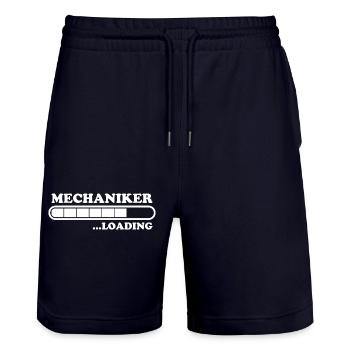 Mechaniker Spruch Lustiges Mechaniker Geschenk - Stanley/Stella Unisex Bio Joggingshorts Trainer  - Dark navy - Vorne - Nik (191cm) & Marisol (170cm)