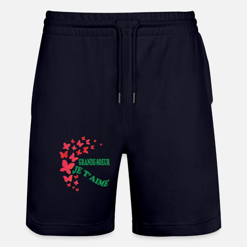 GRANDE SOEUR JE T'AIME - Short de jogging bio TRAINER Stanley/Stella unisexe - marine foncé