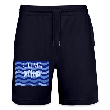 Clima - Stanley/Stella Unisex Bio Joggingshorts Trainer  - Dark navy - Vorne - Nik (191cm) & Marisol (170cm)