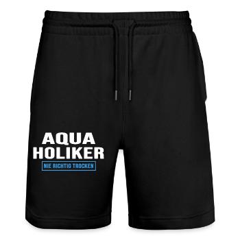 Changement d'eau d'aquarium - Short de jogging bio TRAINER Stanley/Stella unisexe - noir - Devant - Nik (191cm) & Marisol (170cm)