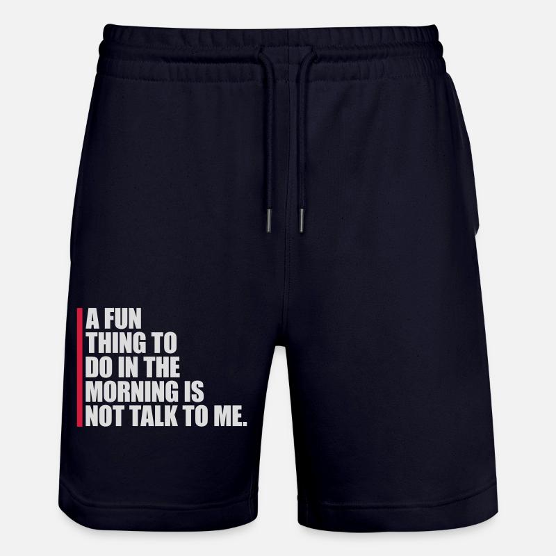 ne me parle pas - Short de jogging bio TRAINER Stanley/Stella unisexe - marine foncé