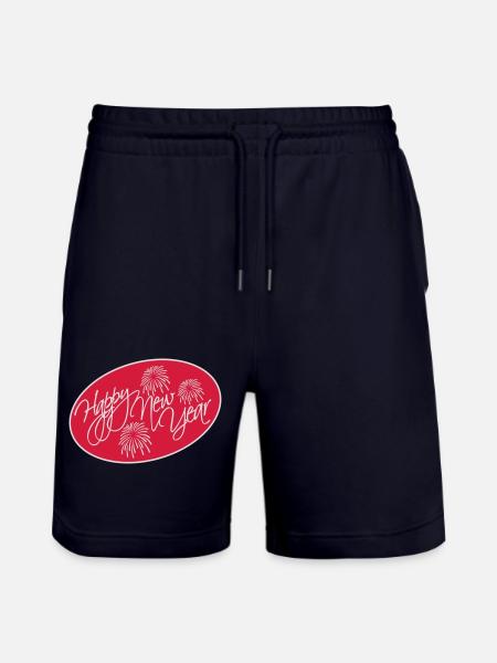 happy new year quote - Stanley/Stella Trainer Unisex Organic Jogging Shorts - dark navy