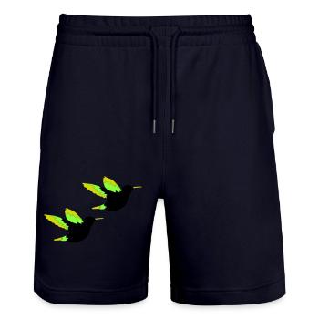 kolibri 02 - Stanley/Stella Unisex Bio Joggingshorts Trainer  - Dark navy - Vorne - Nik (191cm) & Marisol (170cm)