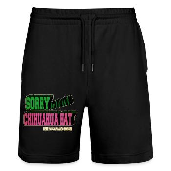 Bday Quote Terrier Christmas Cool Chihuahua - Stanley/Stella Trainer Unisex Organic Jogging Shorts - black - Front - Nik (191cm) & Marisol (170cm)
