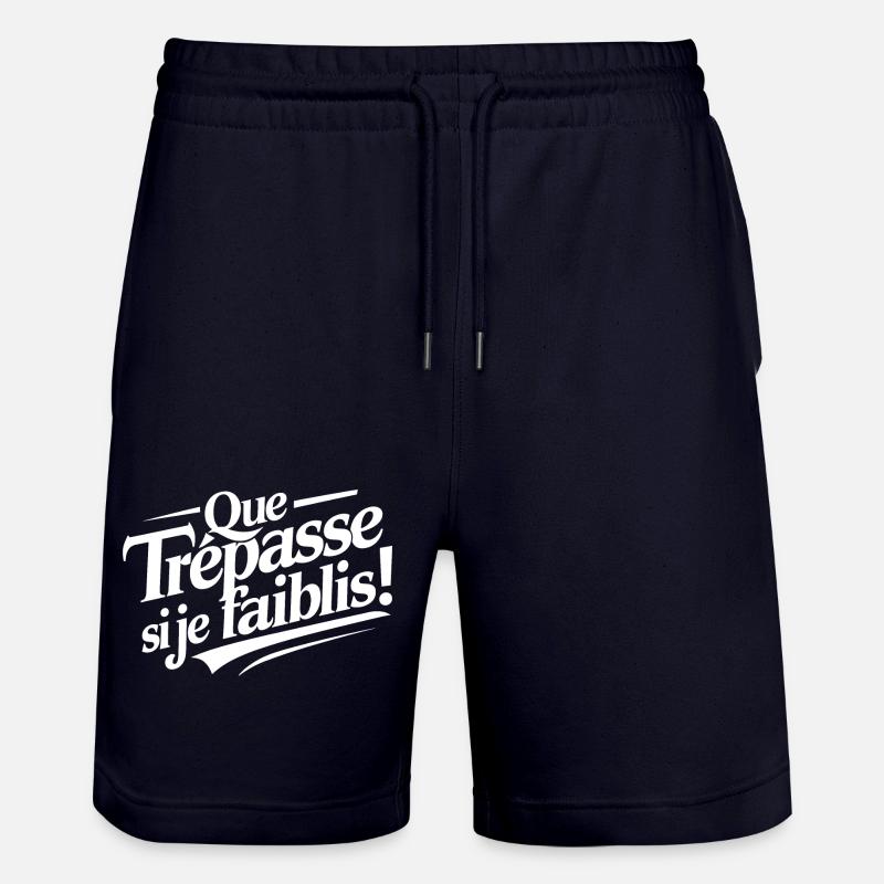 Que trépasse si je faiblis - Short de jogging bio TRAINER Stanley/Stella unisexe - marine foncé