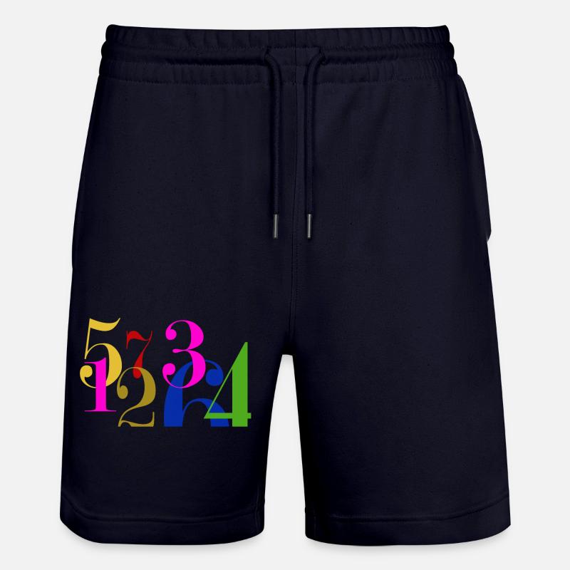 Piles de chiffres - Short de jogging bio TRAINER Stanley/Stella unisexe - marine foncé