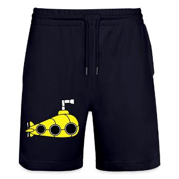 U-Boot Unterseeboot Tauchgang Tauchboot Kapitän - Stanley/Stella Unisex Bio Joggingshorts Trainer  - Dark navy - Vorne - Nik (191cm) & Marisol (170cm)