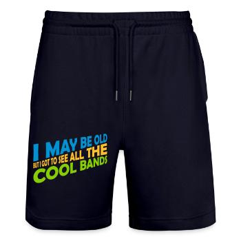 I may be old - Stanley/Stella Unisex Bio Joggingshorts Trainer  - Dark navy - Vorne - Nik (191cm) & Marisol (170cm)