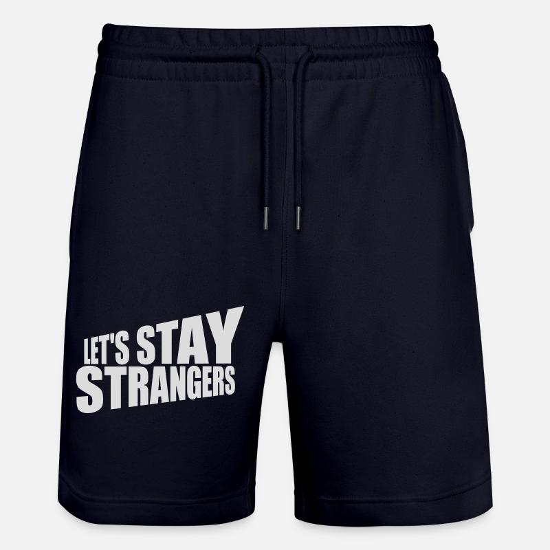Citation Restons Strangers - Short de jogging bio TRAINER Stanley/Stella unisexe - marine foncé