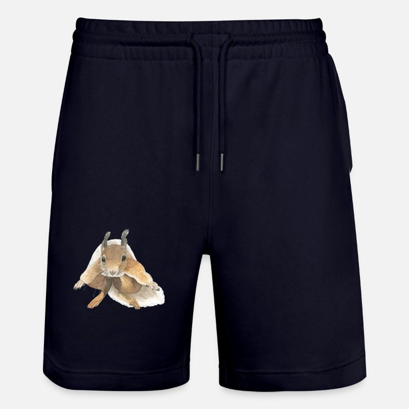 Eichhörnchen springen squirrel - Stanley/Stella Unisex Bio Joggingshorts Trainer  - Dark navy