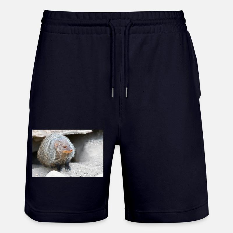 Gebänderte Manguste oder Zebramanguste - Stanley/Stella Unisex Bio Joggingshorts Trainer  - Dark navy