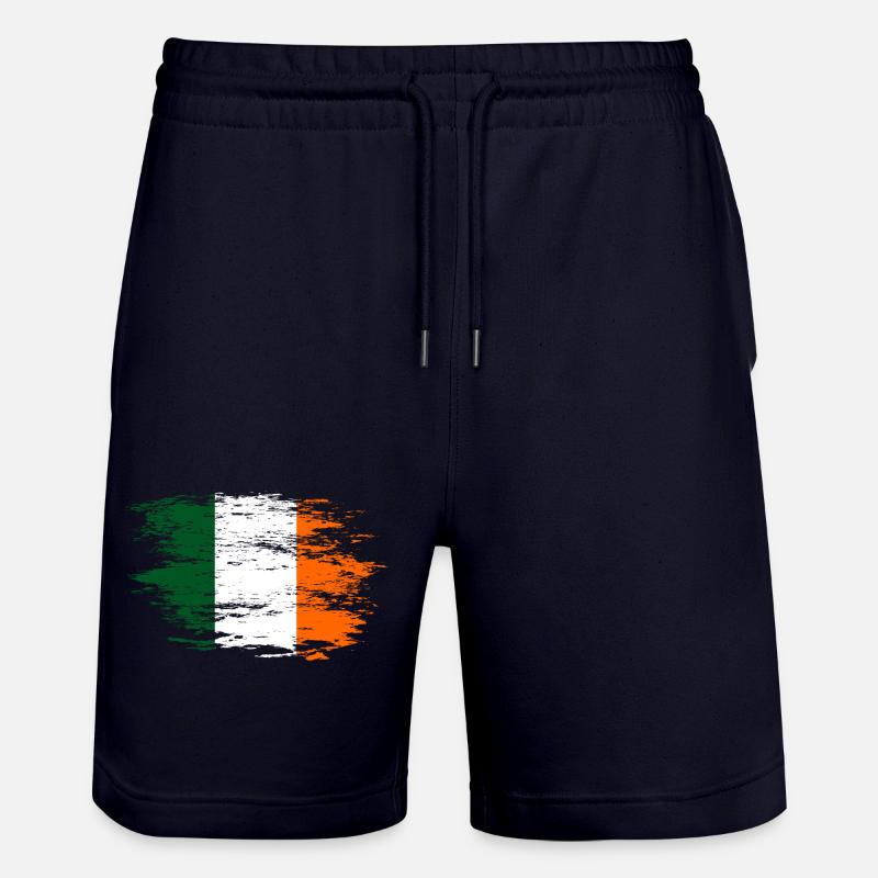 Drapeau de l’Irlande utilisé - Short de jogging bio TRAINER Stanley/Stella unisexe - marine foncé