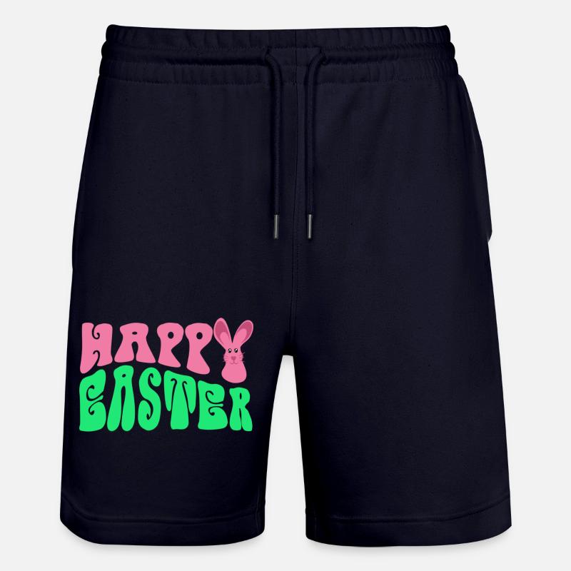 Frohe Ostern - Joyeuses Pâques - Short de jogging bio TRAINER Stanley/Stella unisexe - marine foncé