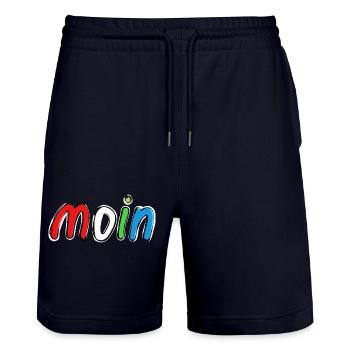 moin11 - Stanley/Stella Unisex Bio Joggingshorts Trainer  - Dark navy - Vorne - Nik (191cm) & Marisol (170cm)