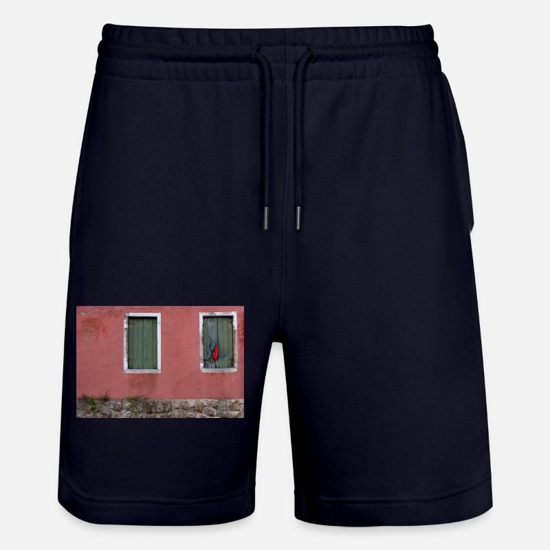 Façade de maison colorée à Venise - Short de jogging bio TRAINER Stanley/Stella unisexe - marine foncé