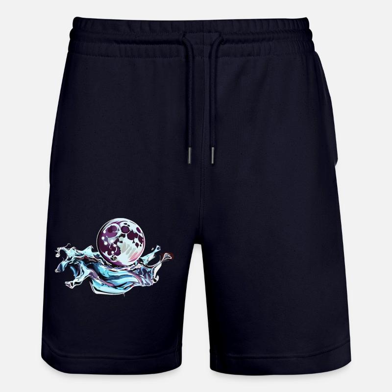 Pleine lune chromée - Short de jogging bio TRAINER Stanley/Stella unisexe - marine foncé