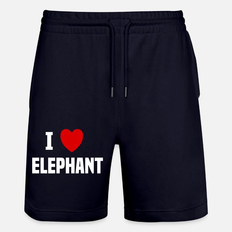 I love Elephant - Short de jogging bio TRAINER Stanley/Stella unisexe - marine foncé