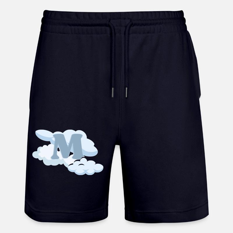 Blauer Buchstabe M - Stanley/Stella Unisex Bio Joggingshorts Trainer  - Dark navy