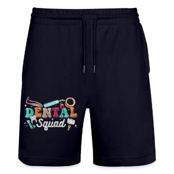 Arzt Bohrer Facharzt Zahnpasta - Stanley/Stella Unisex Bio Joggingshorts Trainer  - Dark navy - Vorne - Nik (191cm) & Marisol (170cm)