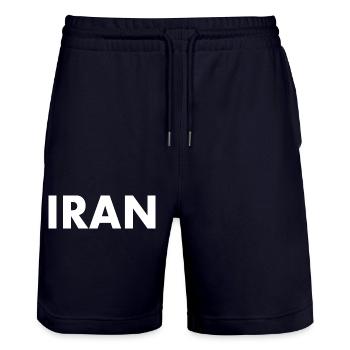 Iran - Short de jogging bio TRAINER Stanley/Stella unisexe - marine foncé - Devant - Nik (191cm) & Marisol (170cm)
