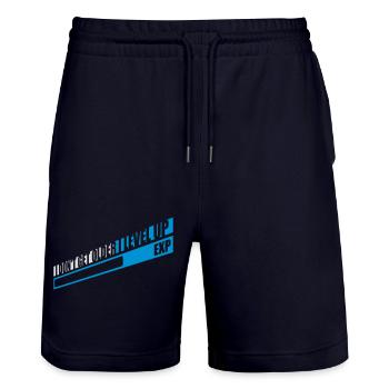 get older level up - Stanley/Stella Unisex Bio Joggingshorts Trainer  - Dark navy - Vorne - Nik (191cm) & Marisol (170cm)