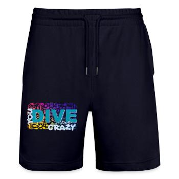 You dive me crazy! - Stanley/Stella Trainer Unisex Organic Jogging Shorts - dark navy - Front - Nik (191cm) & Marisol (170cm)