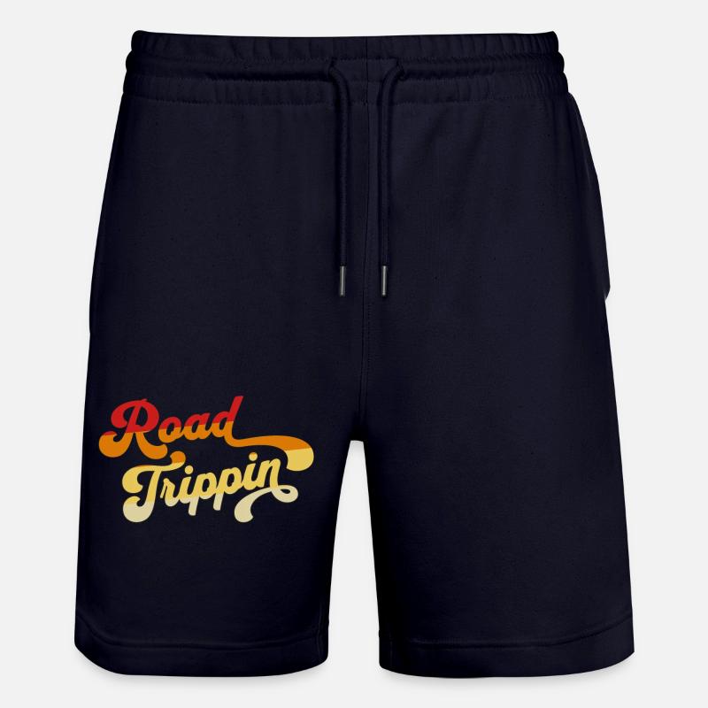 Road Trippin Style Rétro - Short de jogging bio TRAINER Stanley/Stella unisexe - marine foncé