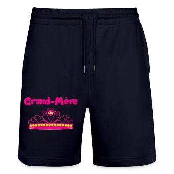 Großmutter - Stanley/Stella Unisex Bio Joggingshorts Trainer  - Dark navy - Vorne - Nik (191cm) & Marisol (170cm)