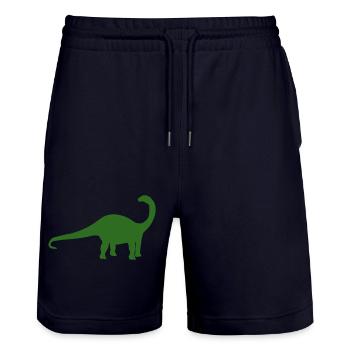 Dinosaurier Apatosaurus - Stanley/Stella Unisex Bio Joggingshorts Trainer  - Dark navy - Vorne - Nik (191cm) & Marisol (170cm)