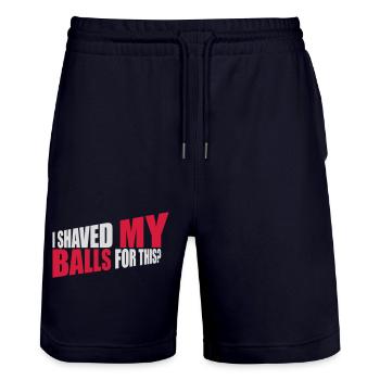 I shaved my balls - Stanley/Stella Unisex Bio Joggingshorts Trainer  - Dark navy - Vorne - Nik (191cm) & Marisol (170cm)