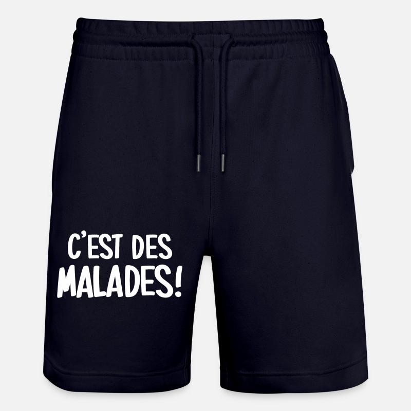 C'est des malades! - Short de jogging bio TRAINER Stanley/Stella unisexe - marine foncé