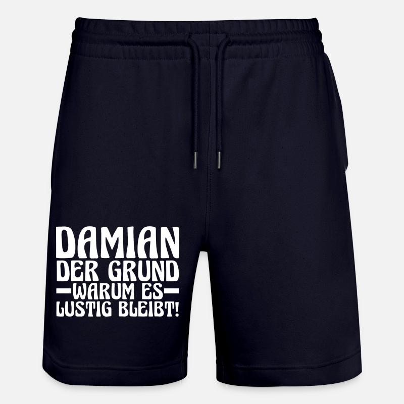 Prénom Damian - Short de jogging bio TRAINER Stanley/Stella unisexe - marine foncé