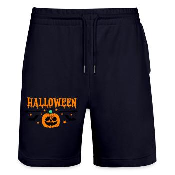 Halloween - Short de jogging bio TRAINER Stanley/Stella unisexe - marine foncé - Devant - Nik (191cm) & Marisol (170cm)