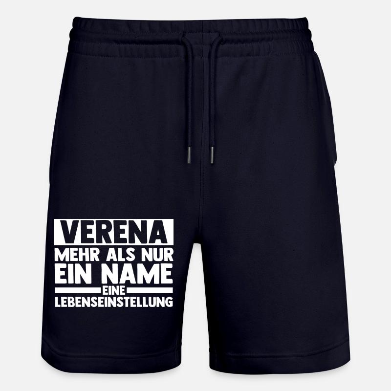 Prénom Verena - Short de jogging bio TRAINER Stanley/Stella unisexe - marine foncé